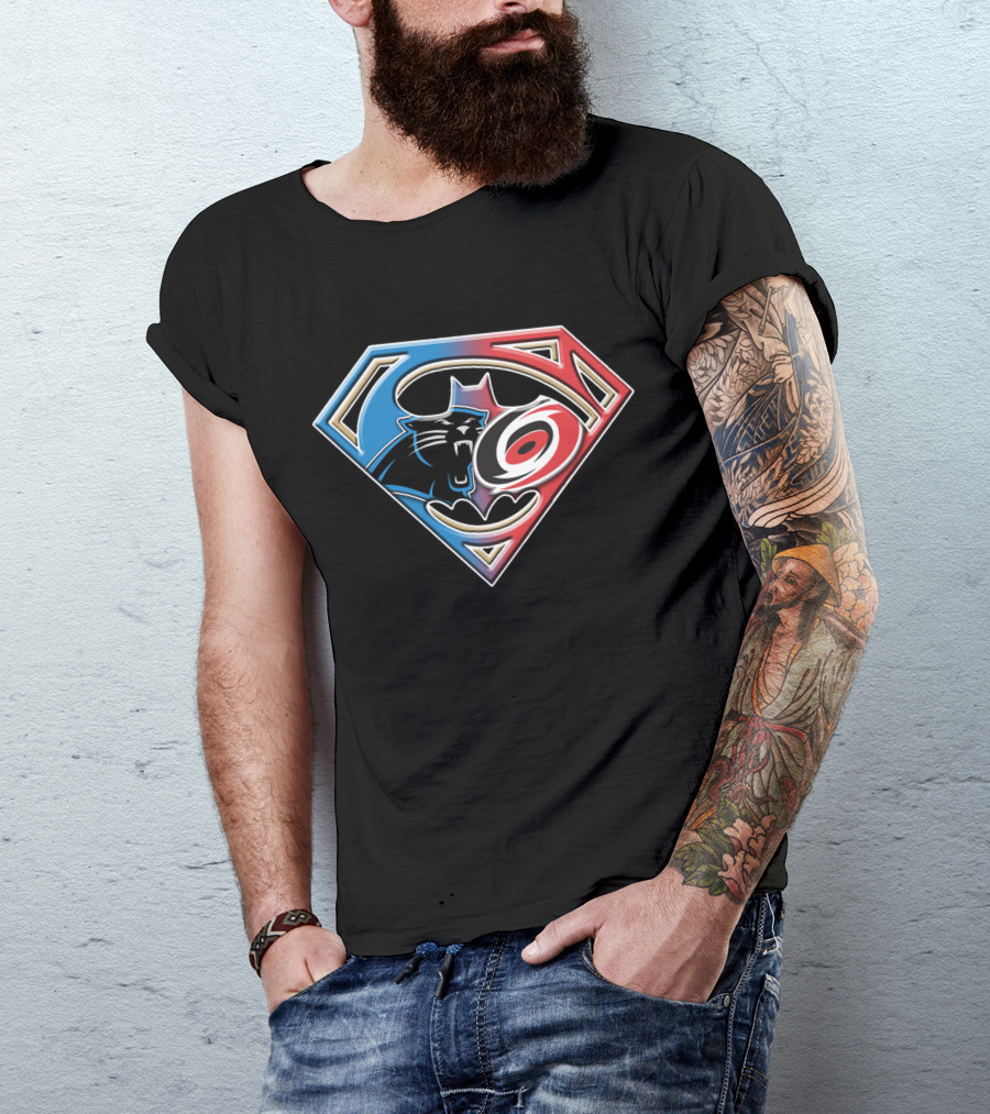 Panthers Hurricanes Superman Logo Fusion T-Shirt