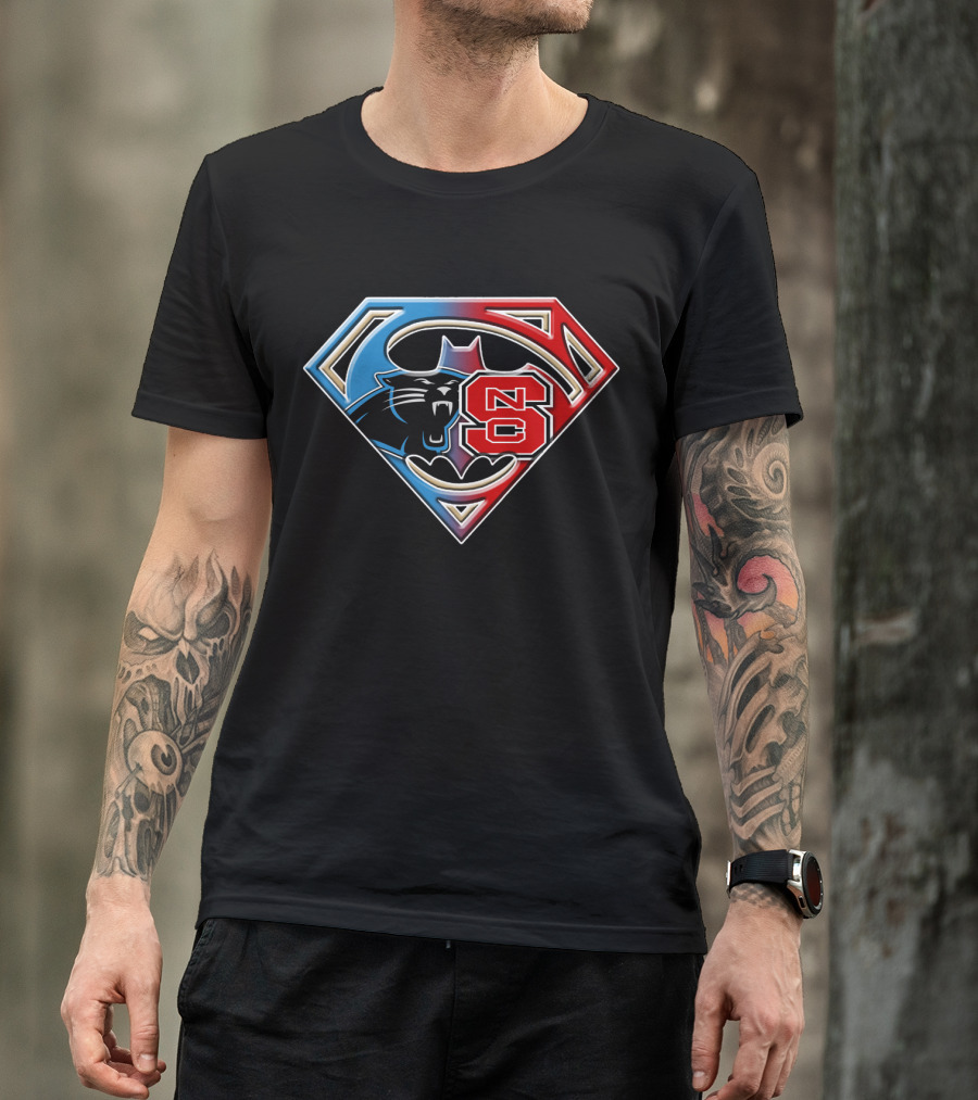 Carolina Panthers Nc State Superman Logo Bat 087 T-Shirt