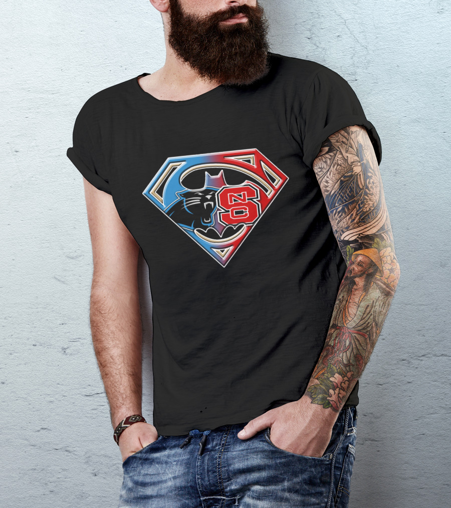 Carolina Panthers Nc State Superman Logo Bat 087 T-Shirt
