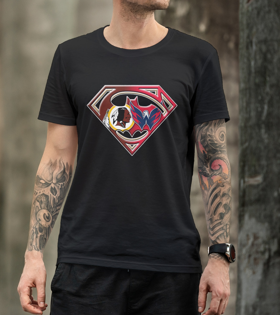 Washington Super Logo Redskins Capitals Crossover T-Shirt