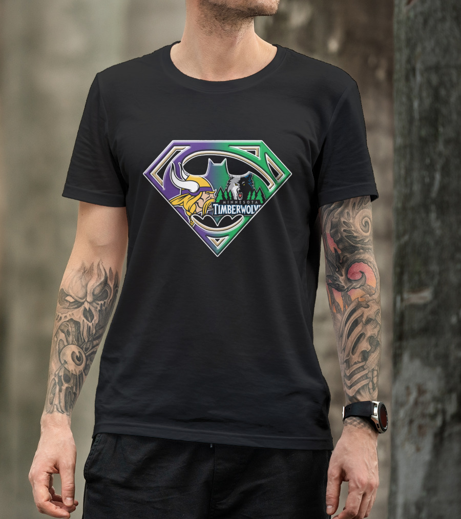 Minnesota Timberwolves Viking Superman T-Shirt