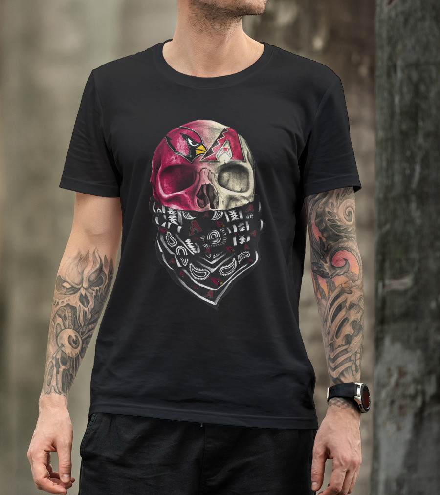 Cardinals Diamondbacks Skull Bandana T-Shirt