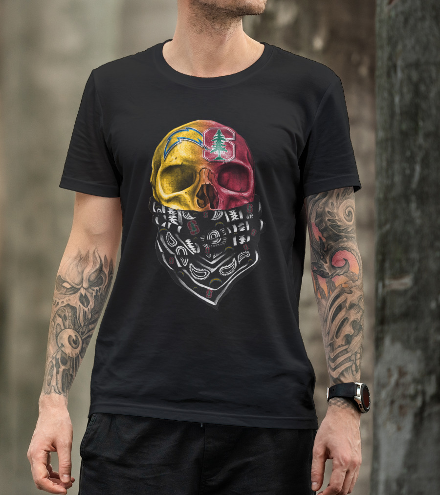 Chargers Stanford Skull Bandana T-Shirt
