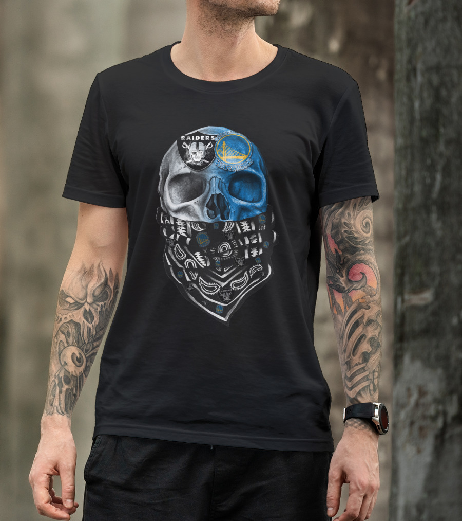 Raiders And Warriors Skull Bandana T-Shirt