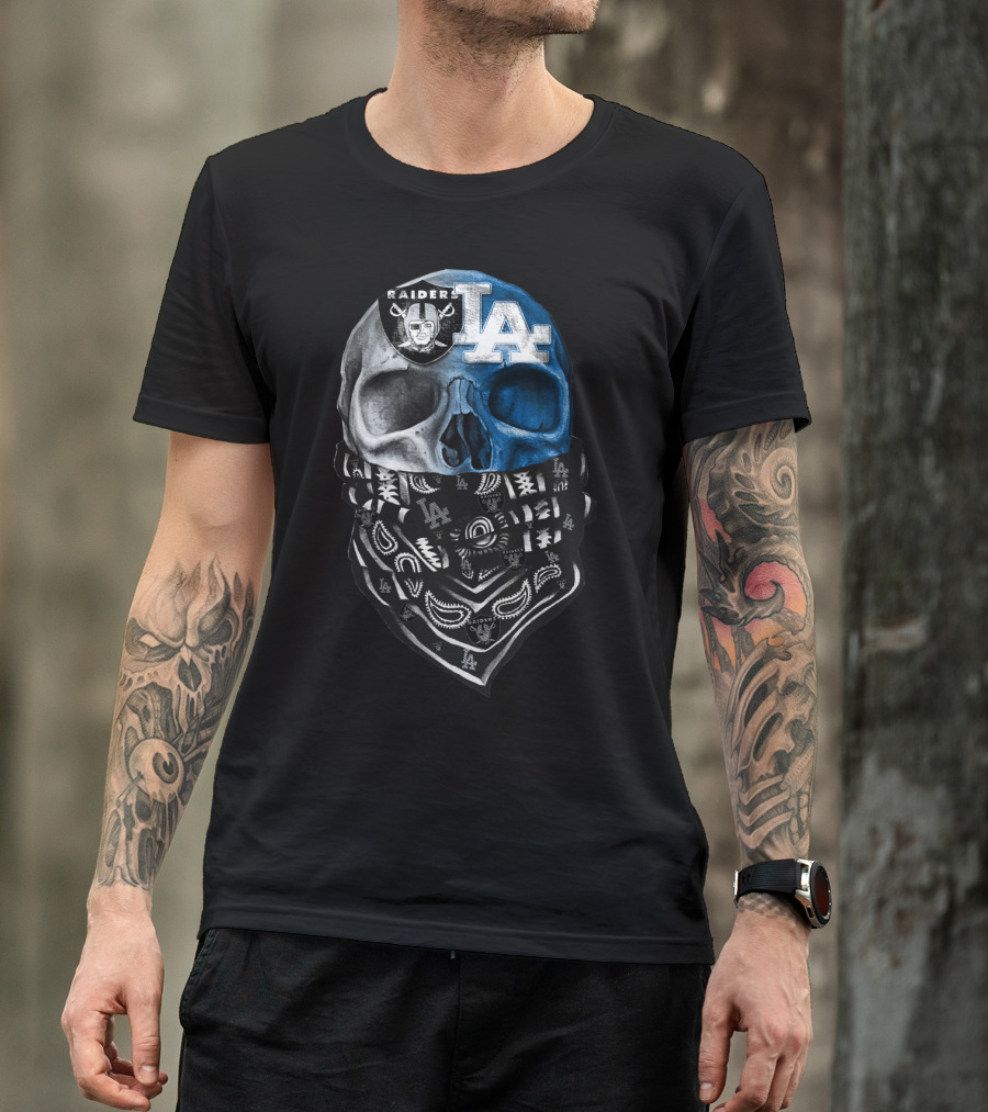 Raider La Bandana Skull T-Shirt