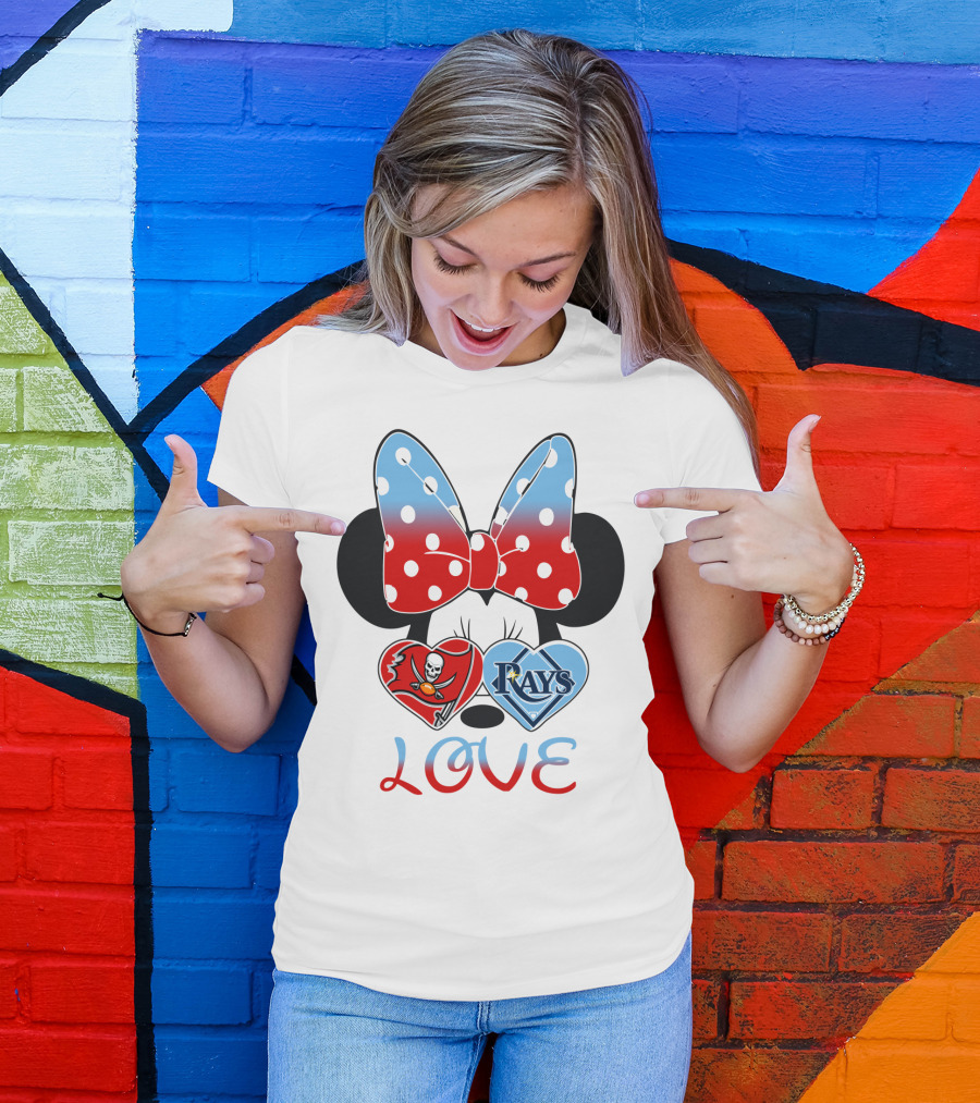 Minnie Mouse Love Tampa Bay Buccaneers Rays T-Shirt