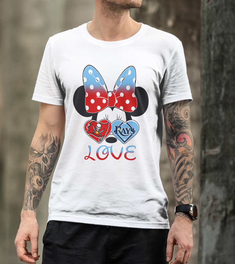 Minnie Mouse Love Tampa Bay Buccaneers Rays T-Shirt