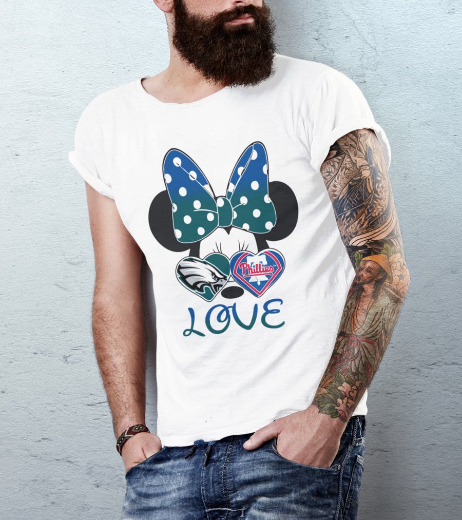 Minnie Mouse Love Eagles Phillies T-Shirt