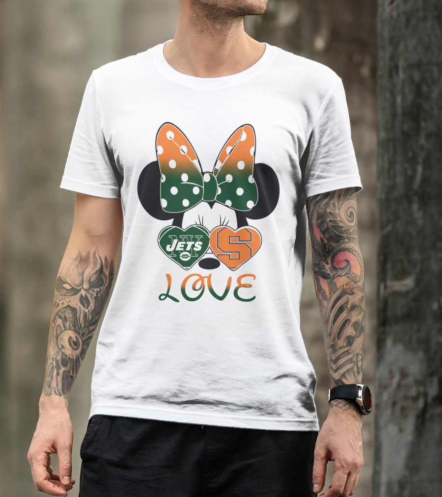Ny Jets Syracuse Love Minnie Ears Bow T-Shirt