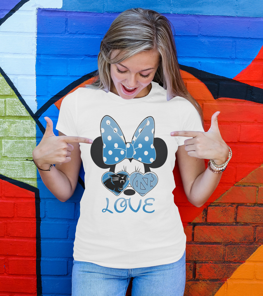 Minnie Carolina Panthers Unc Love T-Shirt
