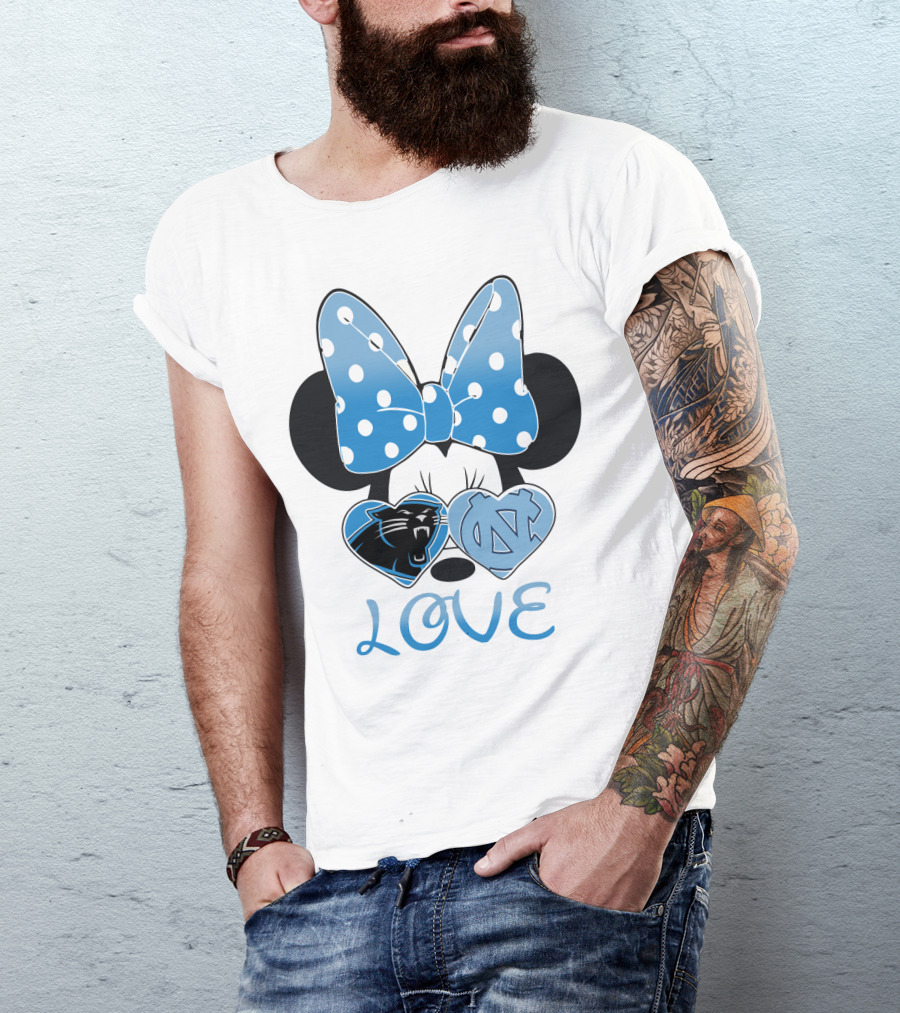 Minnie Carolina Panthers Unc Love T-Shirt