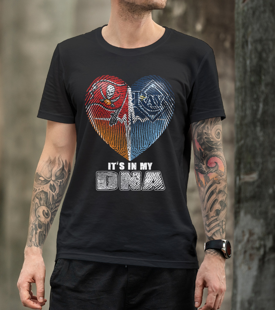 It's In My Dna Buccaneers Rays Heart T-Shirt