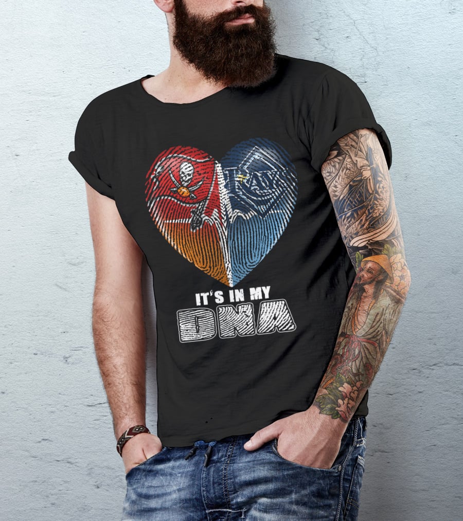 It's In My Dna Buccaneers Rays Heart T-Shirt