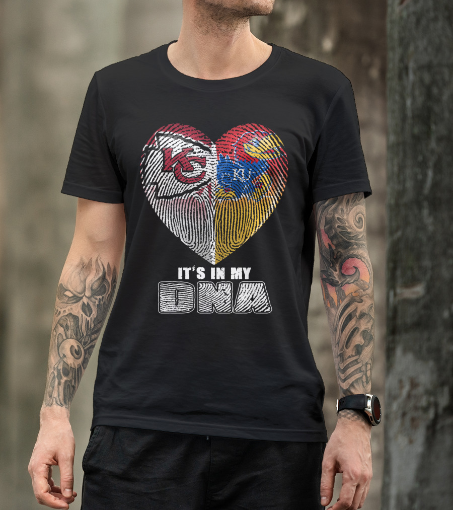 Kansas City Chiefs Ku Jayhawks It's In My Dna T-Shirt