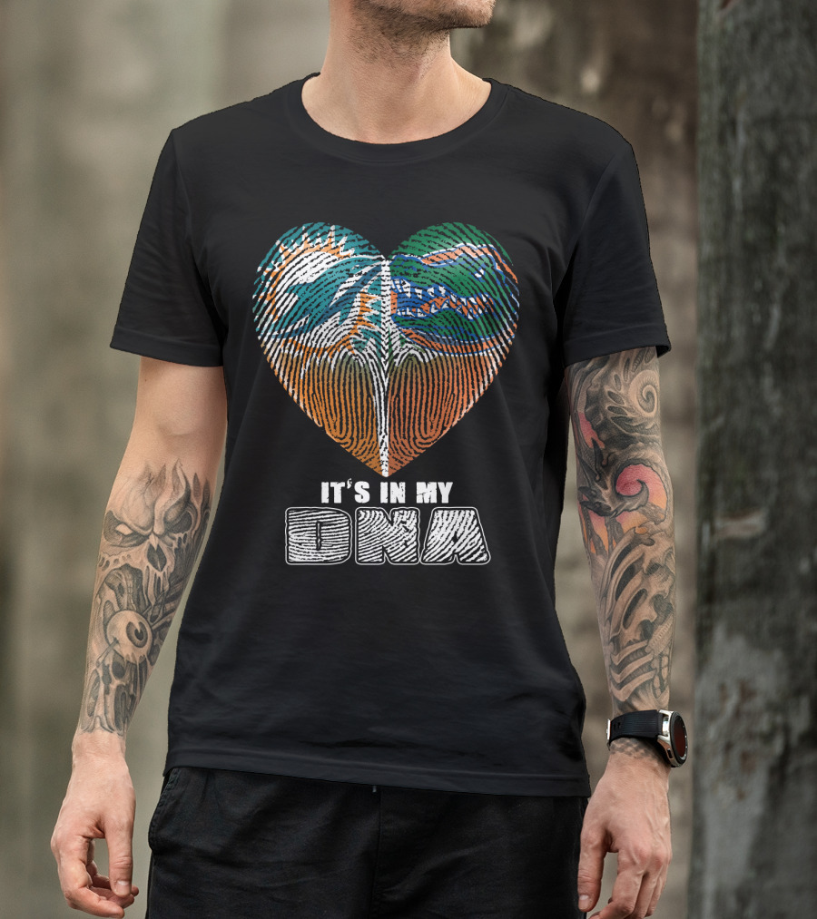 Miami Dolphins Florida Gators It's In My Dna T-Shirt
