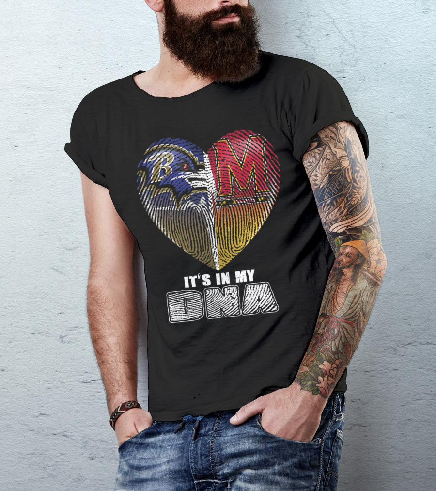 Baltimore Ravens And Maryland Terrapins It's In My Dna T-Shirt
