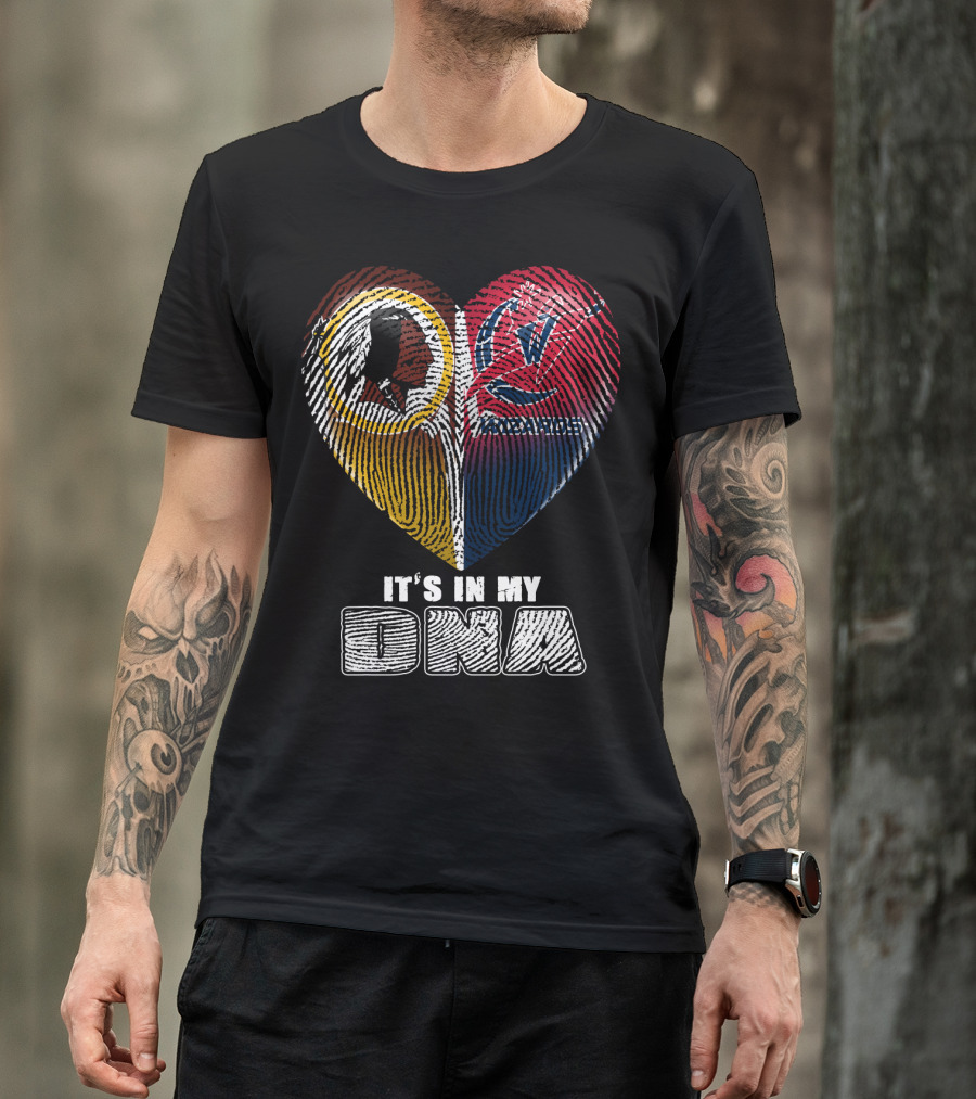 It's In My Dna Washington Redskins Wizards Heart T-Shirt