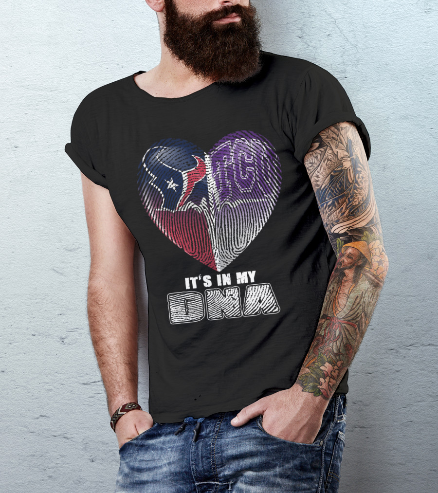 Houston Texans Tcu Horned Frogs It's In My Dna T-Shirt