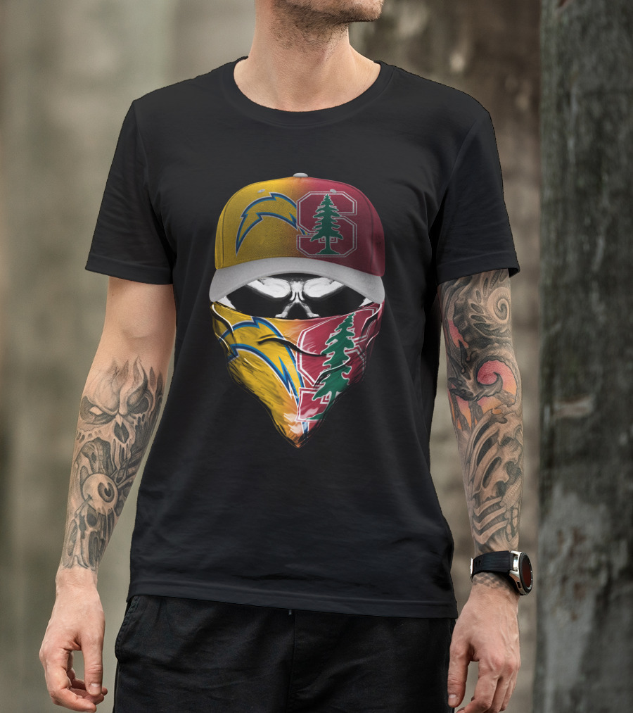 Stanford Tree Chargers Skull Mask T-Shirt