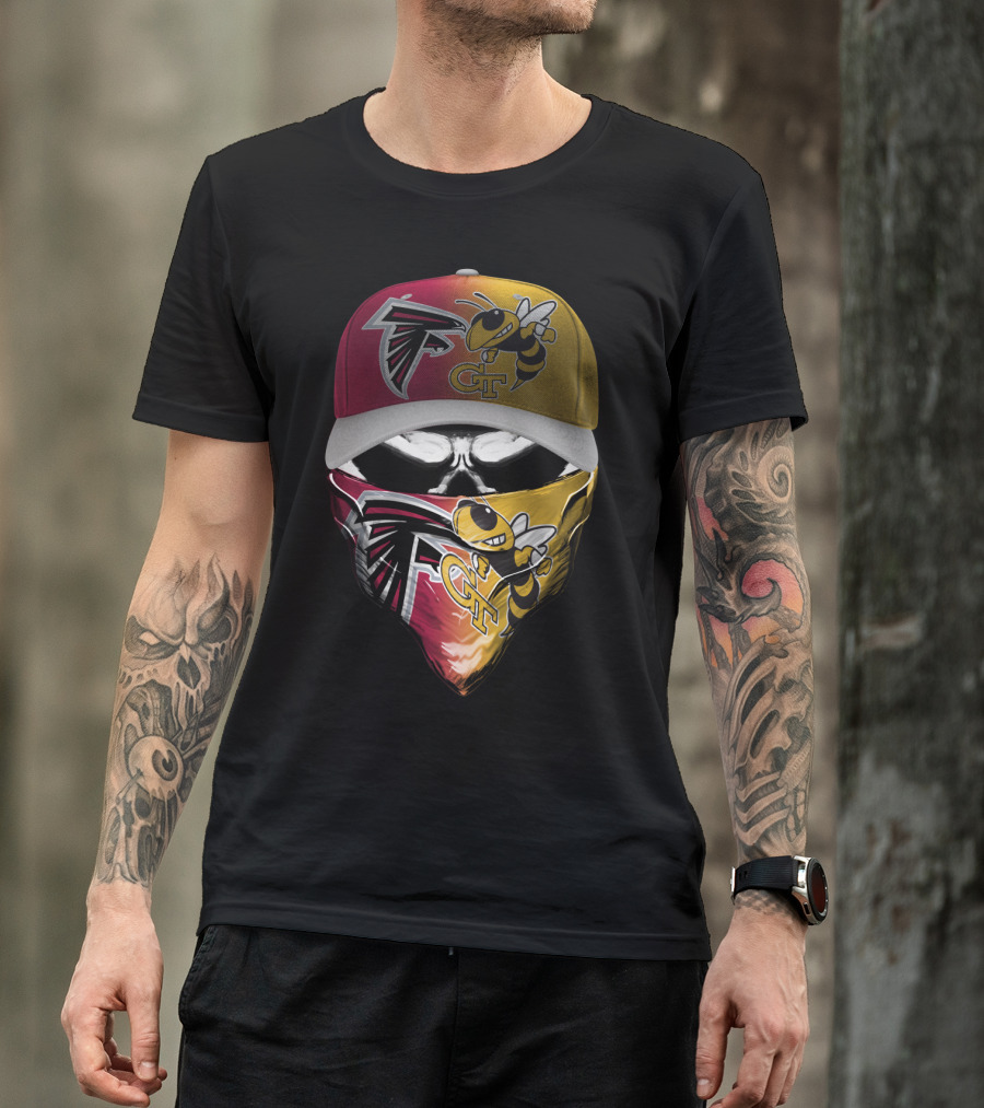 Falcons Gt Skull Mask Cap Football Crossover T-Shirt