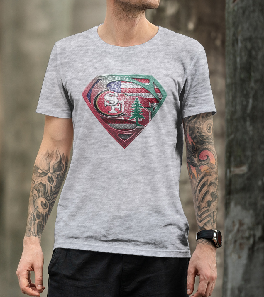 Sf Tree American Flag Shield T-Shirt