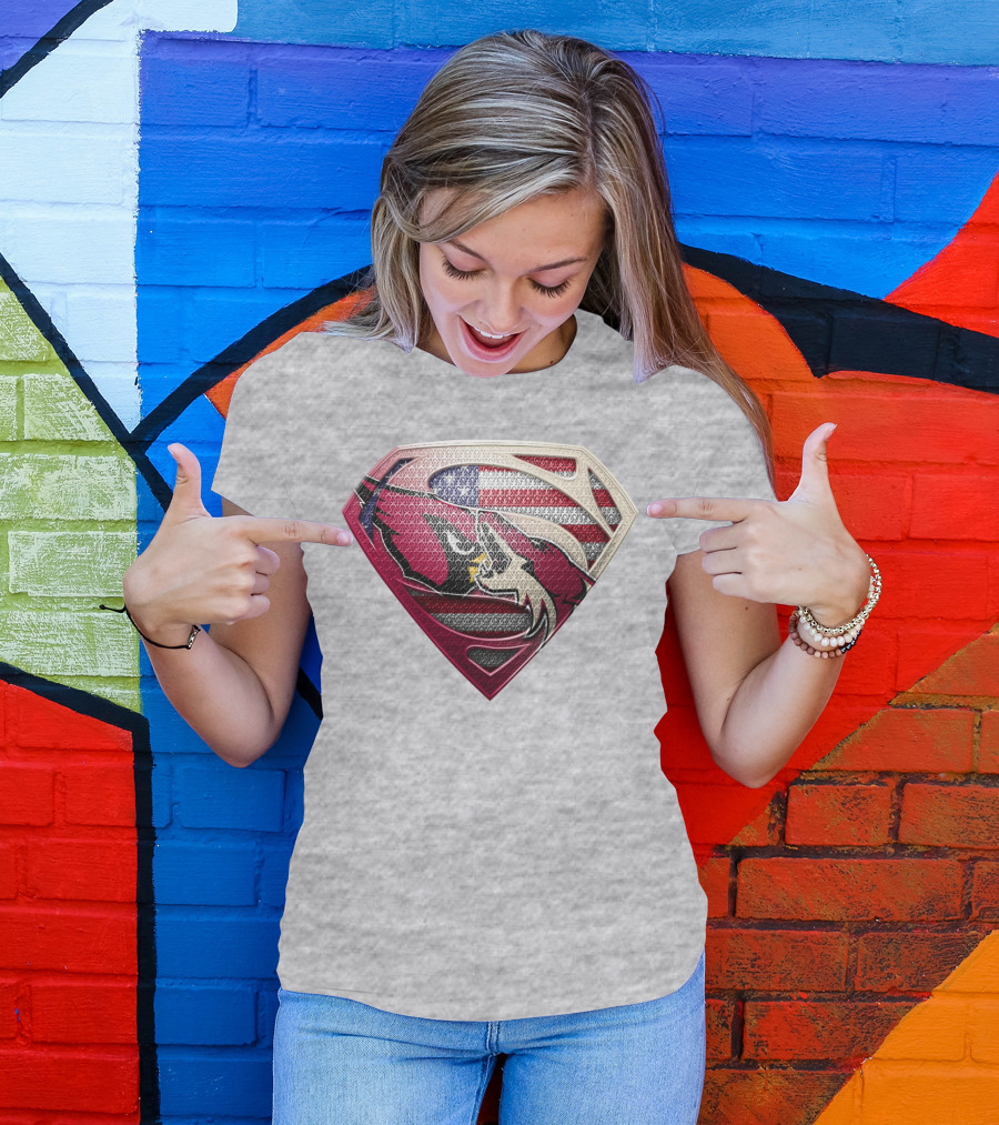 Superman Patriot Razorbacks Shield T-Shirt