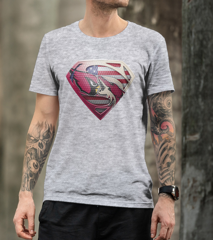 Superman Patriot Razorbacks Shield T-Shirt