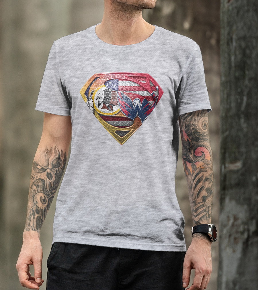 Superman Washington Sports Teams Mashup T-Shirt