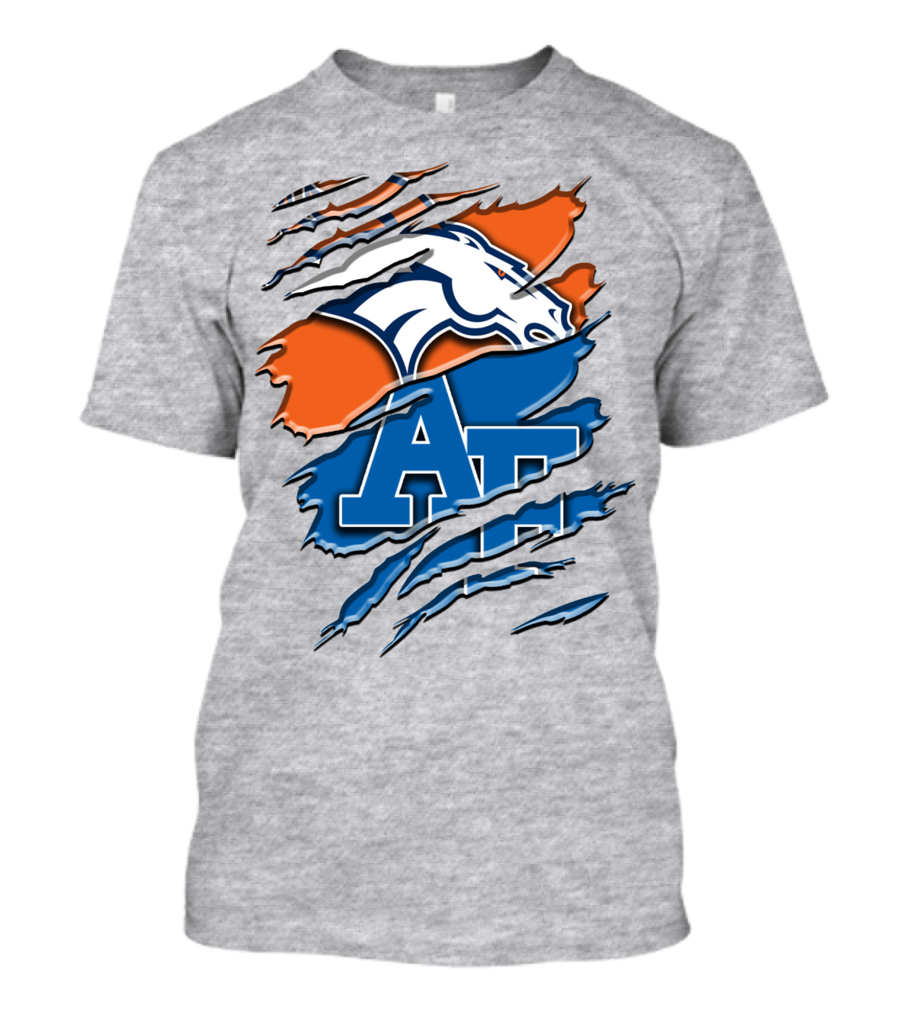 Denver Broncos And Air Force Falcons Logo Mashup Rah 015 T-Shirt