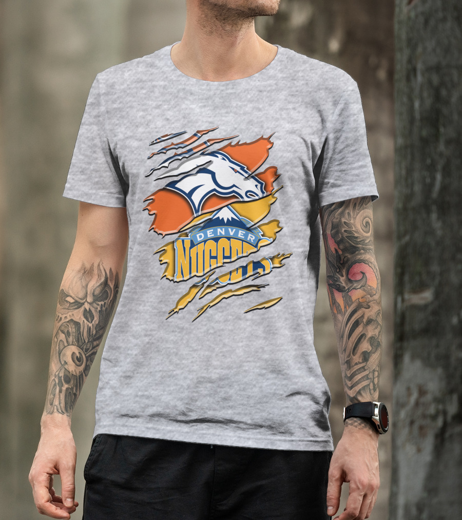 Denver Broncos And Nuggets Fan Crossover Rah 020 T-Shirt