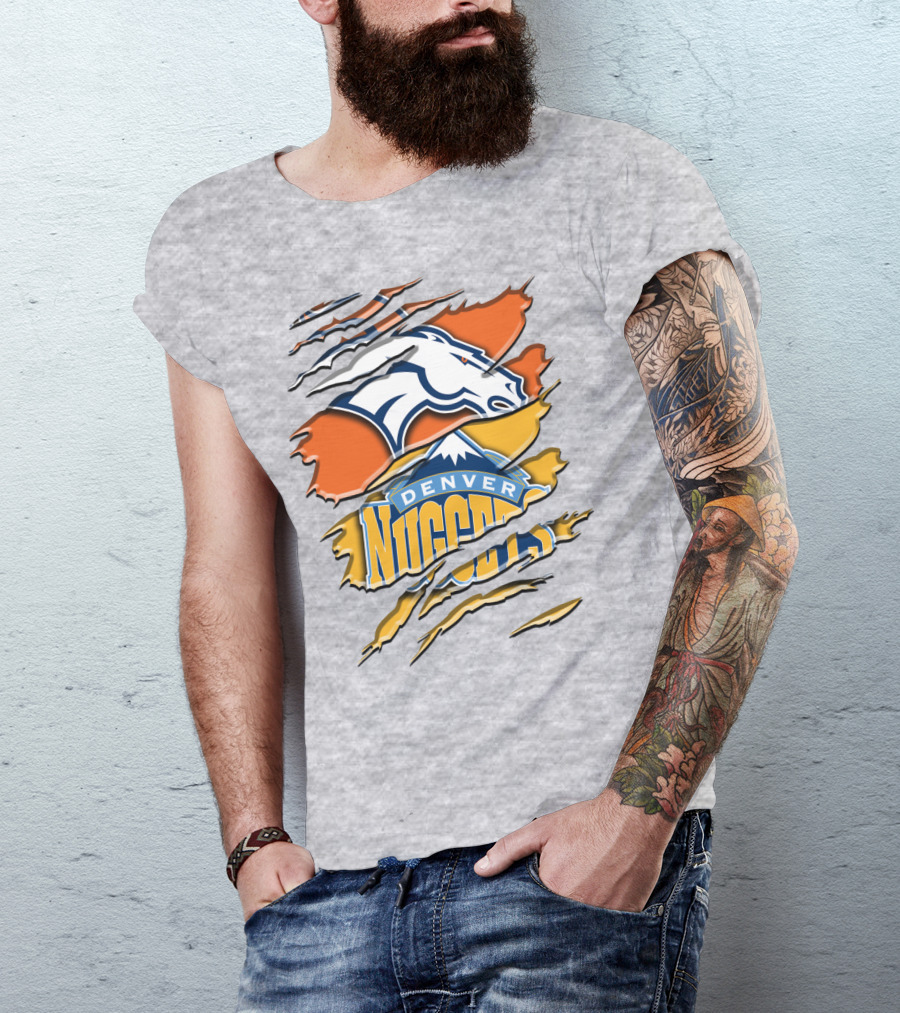 Denver Broncos And Nuggets Fan Crossover Rah 020 T-Shirt