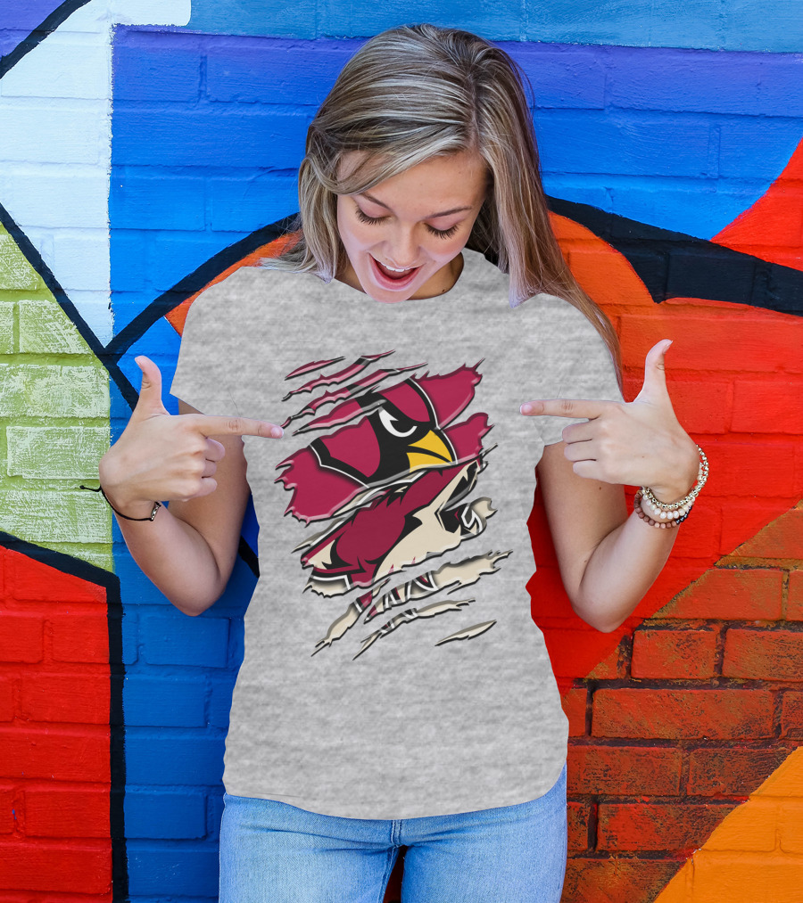 Arizona Cardinals Ripped Design Rah 028 T-Shirt