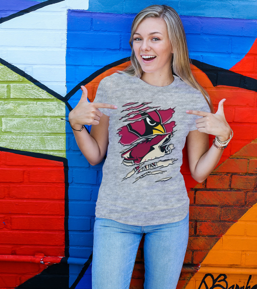 Arizona Cardinals Ripped Design Rah 028 T-Shirt