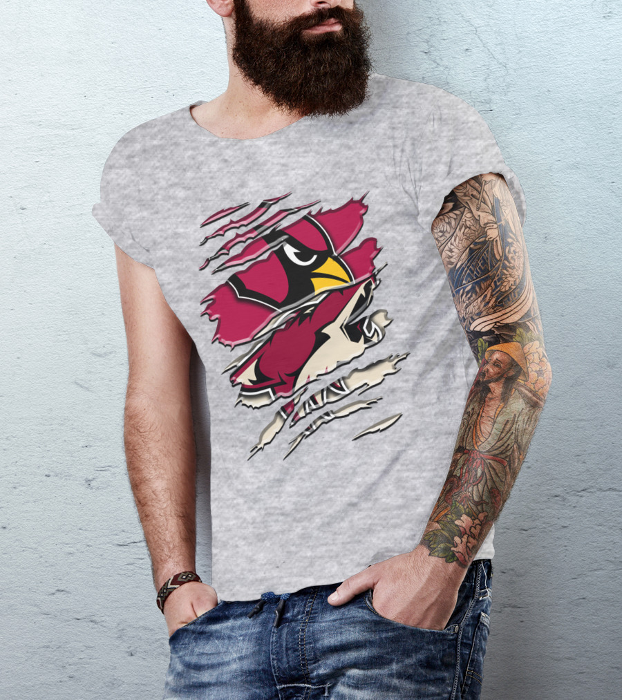Arizona Cardinals Ripped Design Rah 028 T-Shirt