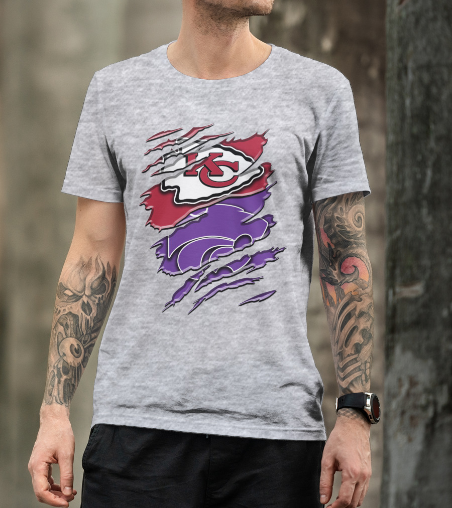 Kansas City Chiefs K-State Wildcats Fan Gear Rah 038 T-Shirt