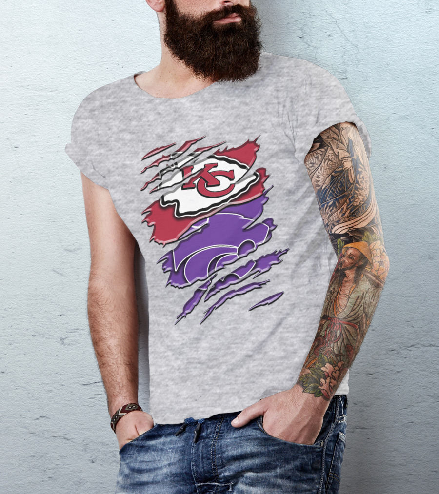Kansas City Chiefs K-State Wildcats Fan Gear Rah 038 T-Shirt