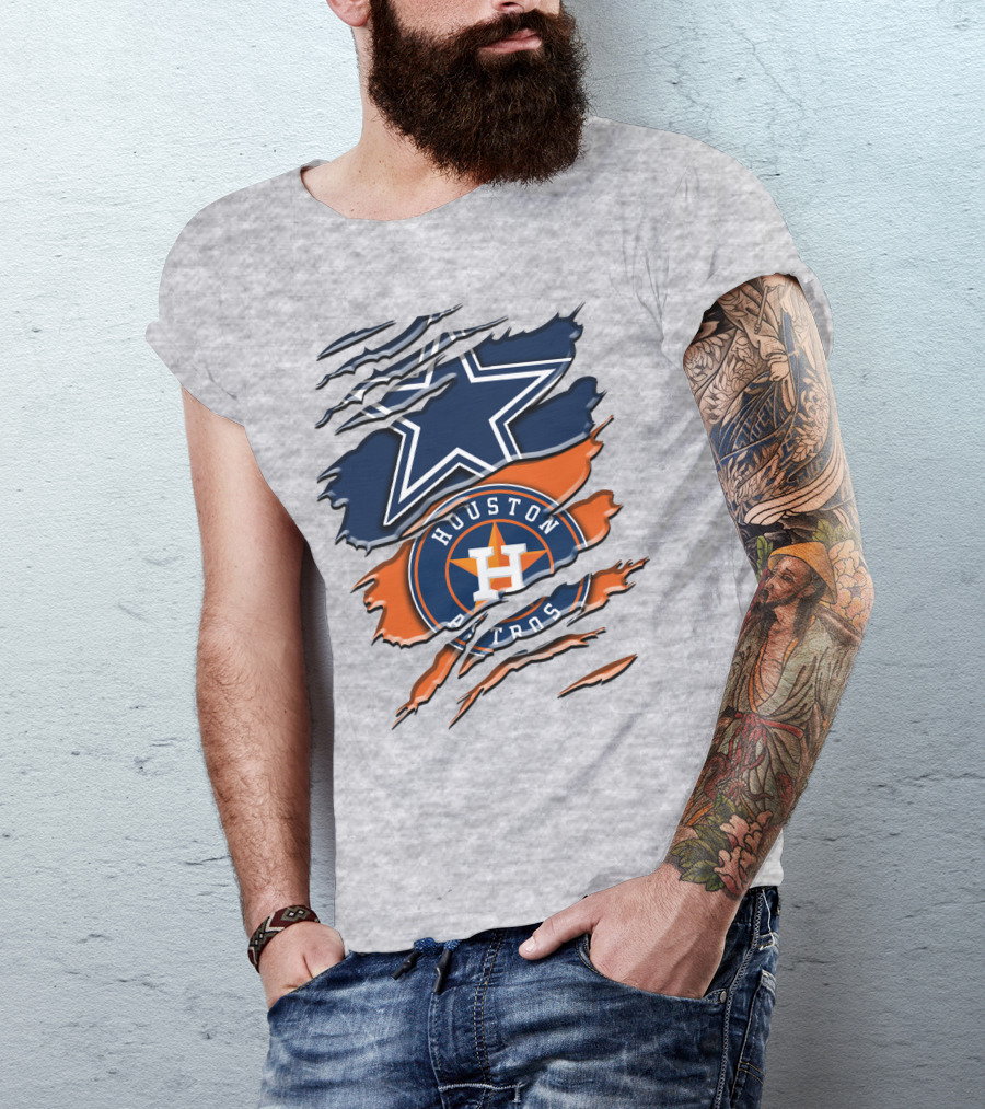 Dallas Cowboys Houston Astros Fan Crossover Rah 046 T-Shirt
