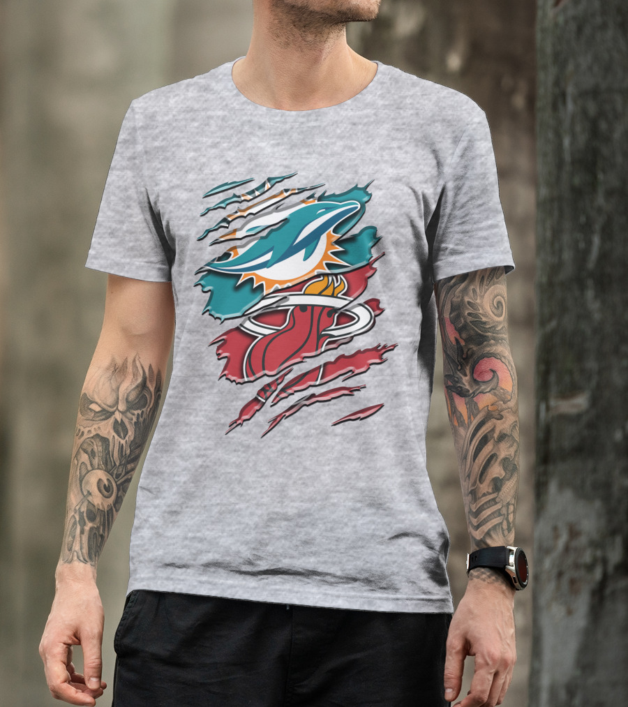 Miami Dolphins And Heat Rah 051 T-Shirt