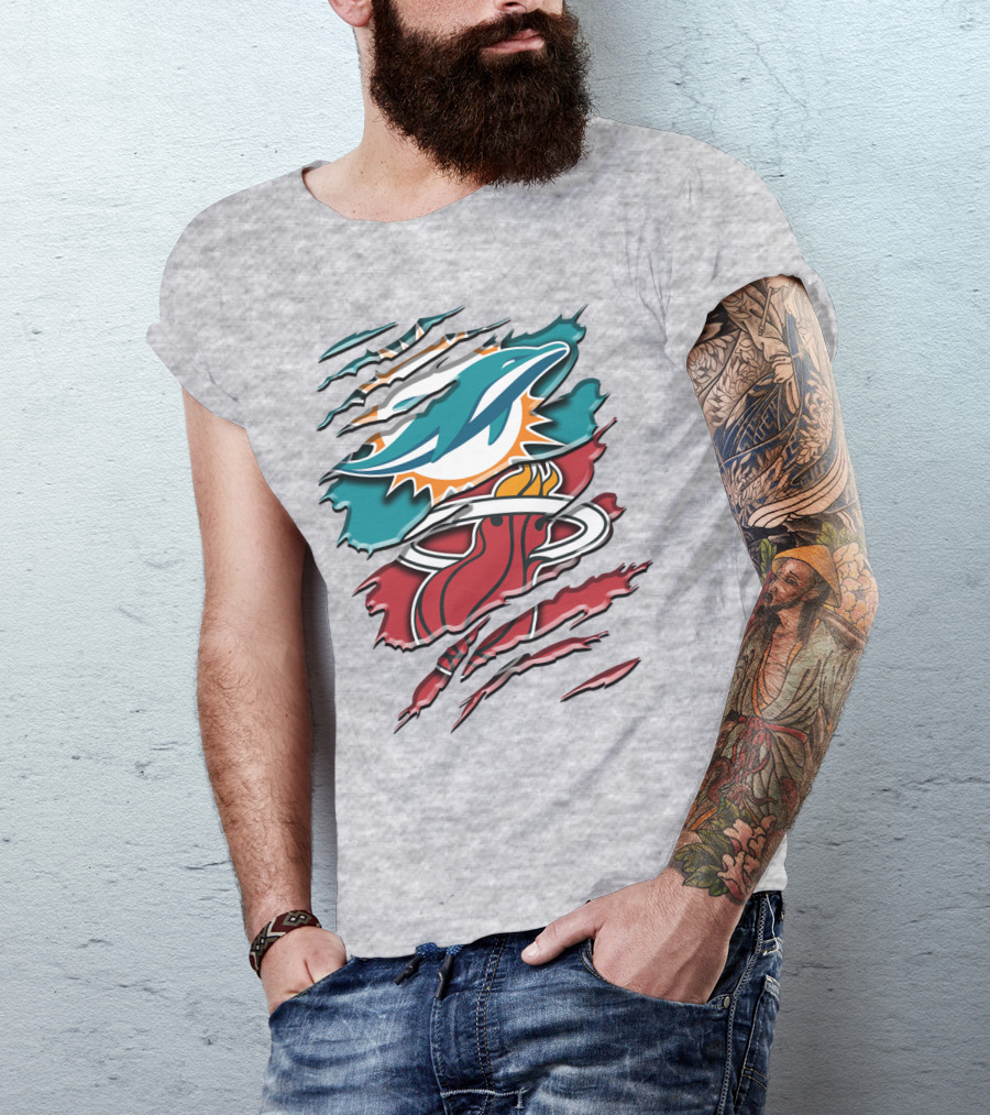 Miami Dolphins And Heat Rah 051 T-Shirt