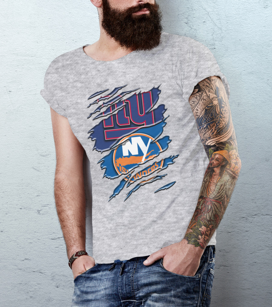 New York Giants Ny Islanders Crossover Rah 063 T-Shirt