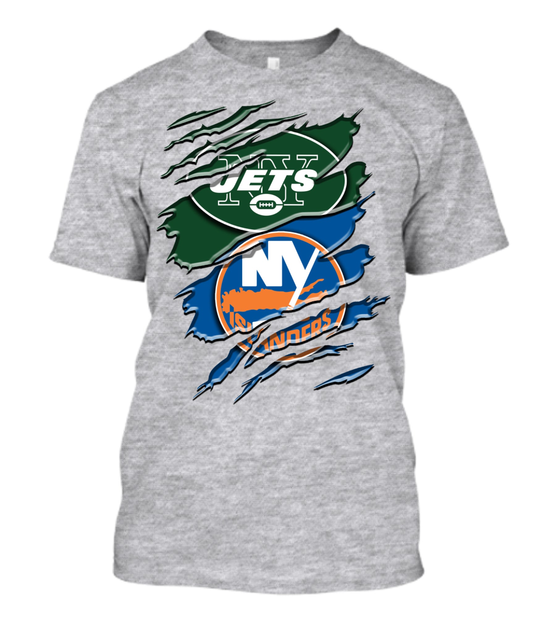 New York Jets Ny Islanders Crossover Rah 068 T-Shirt