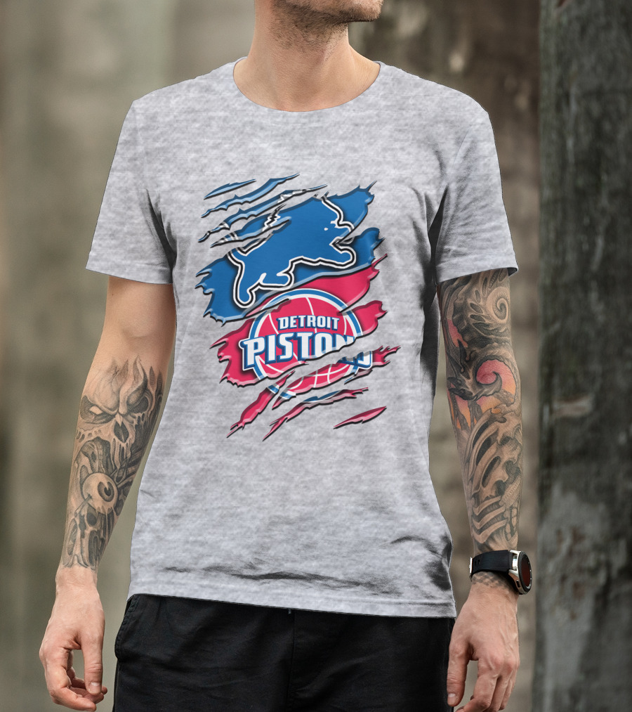 Detroit Pistons Rah 073 Lions Dual T-Shirt