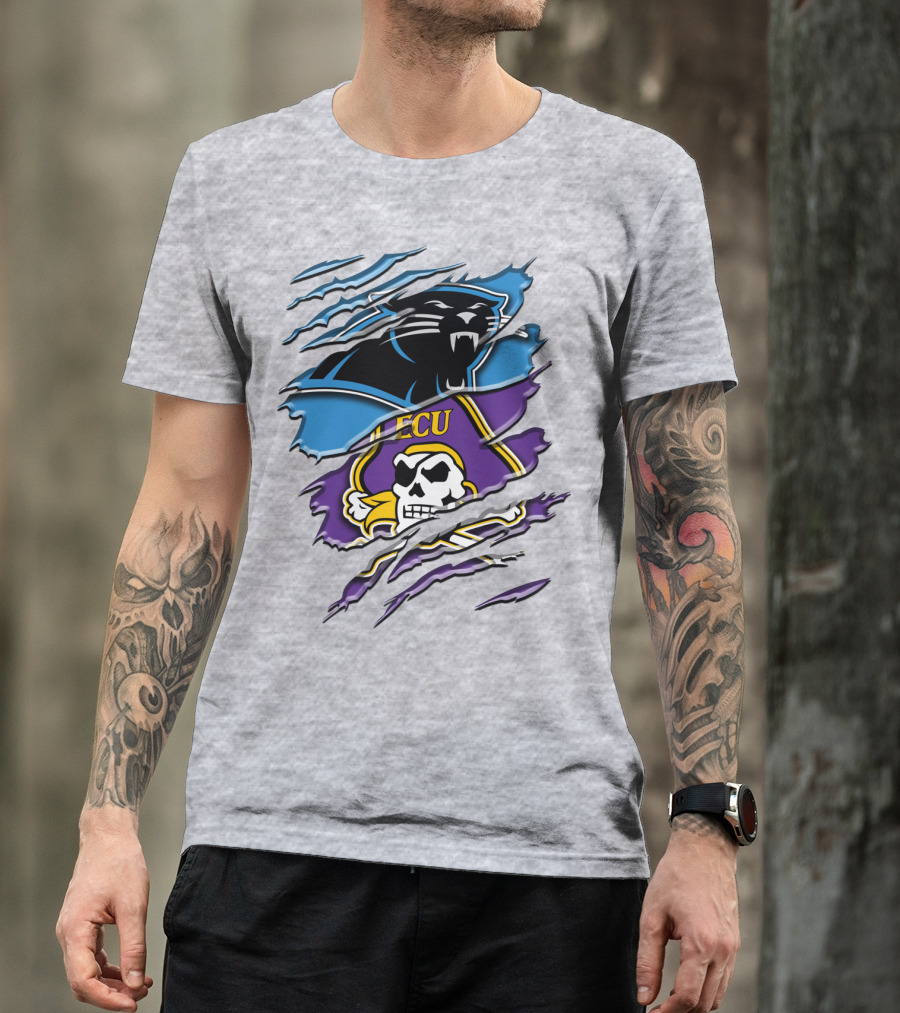 Carolina Panthers Ecu Pirates Rah T-Shirt