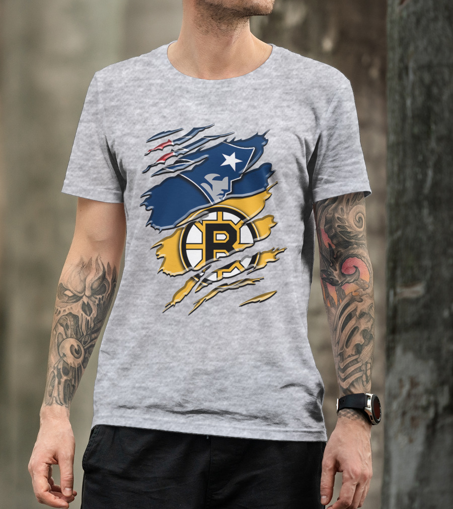 New England Patriots Boston Bruins Blend T-Shirt