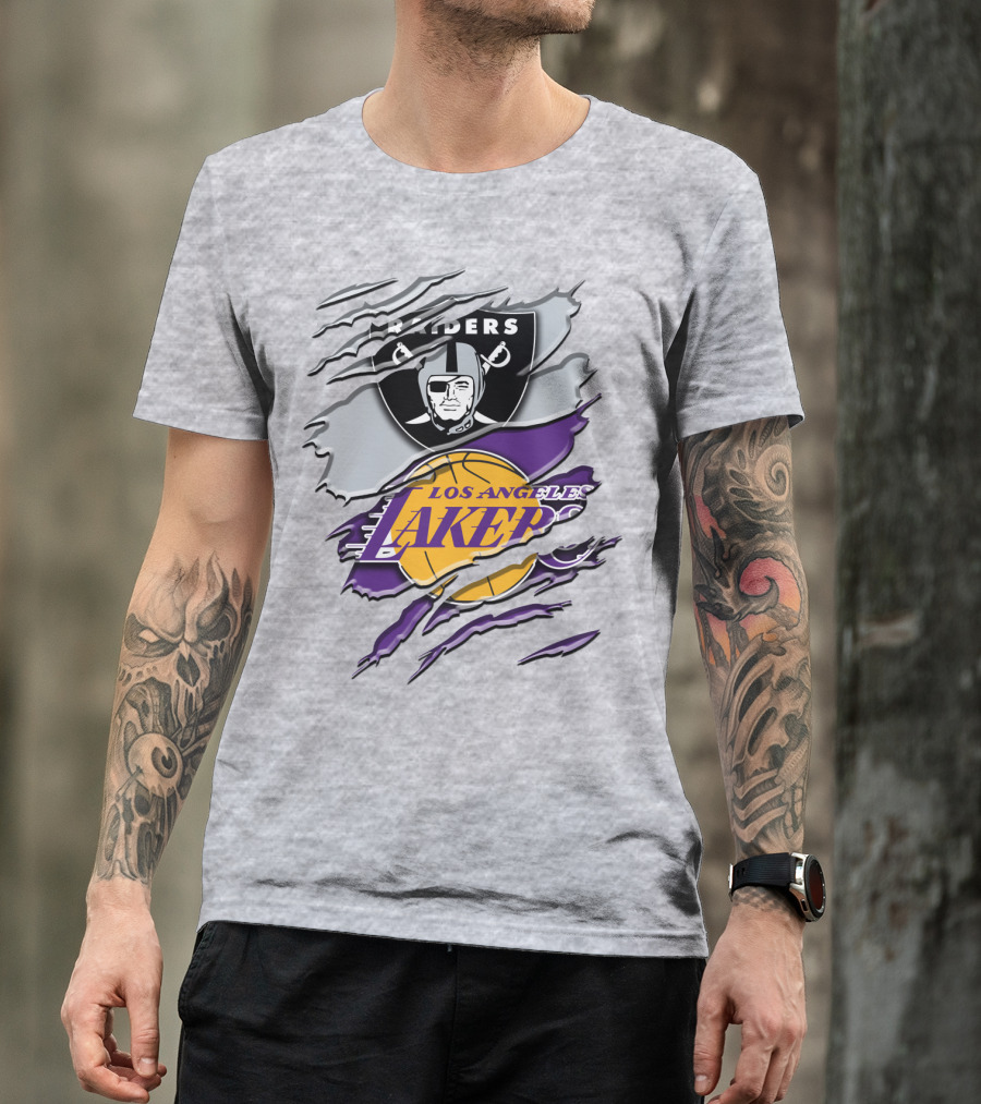 Raiders Los Angeles Lakers Rah 095 T-Shirt