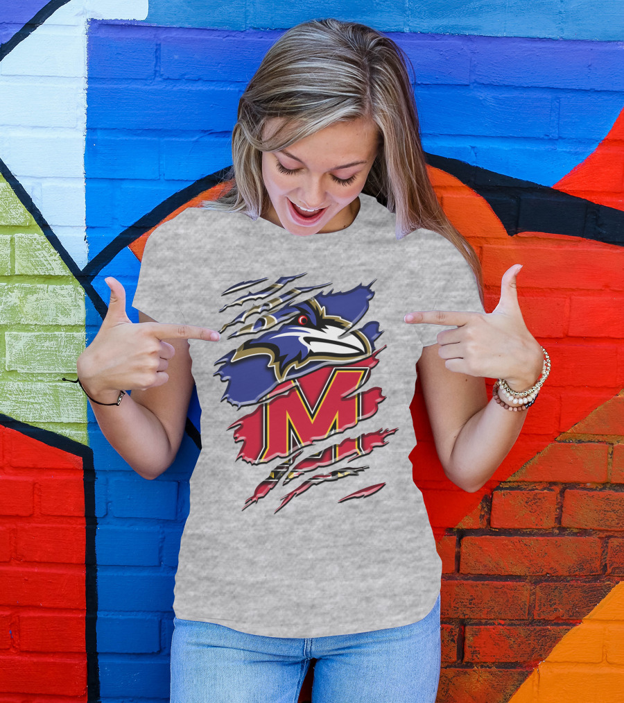 Baltimore Ravens Maryland Terrapins Mashup Rah 102 T-Shirt