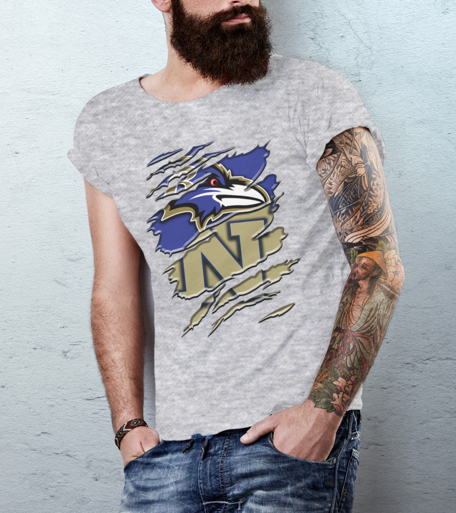 Baltimore Ravens Navy Midshipmen Rah 103 T-Shirt