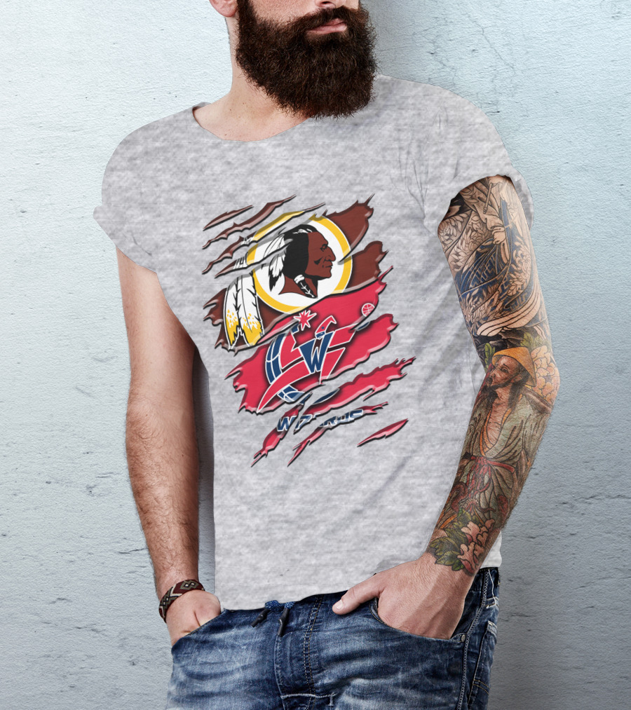 Washington Wizards Redskins Logo Mashup T-Shirt