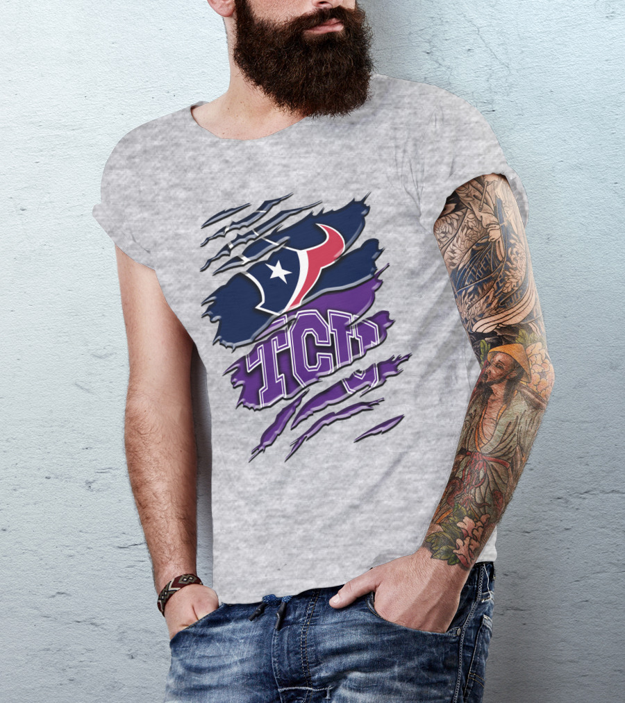 Houston Texans Tcu Horned Frogs Rah 121 T-Shirt