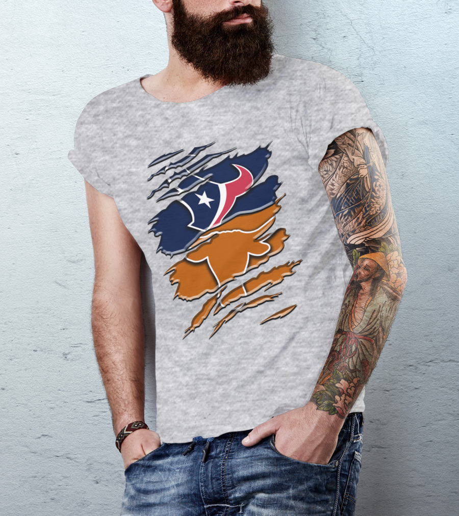 Houston Texans Longhorns Rah 123 T-Shirt